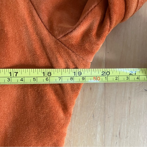 Danier suede jacket blazer orange Medium - Picture 3 of 11